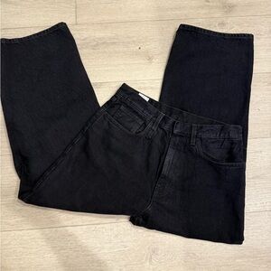 R 13 Women's Black Straight Leg Jeans